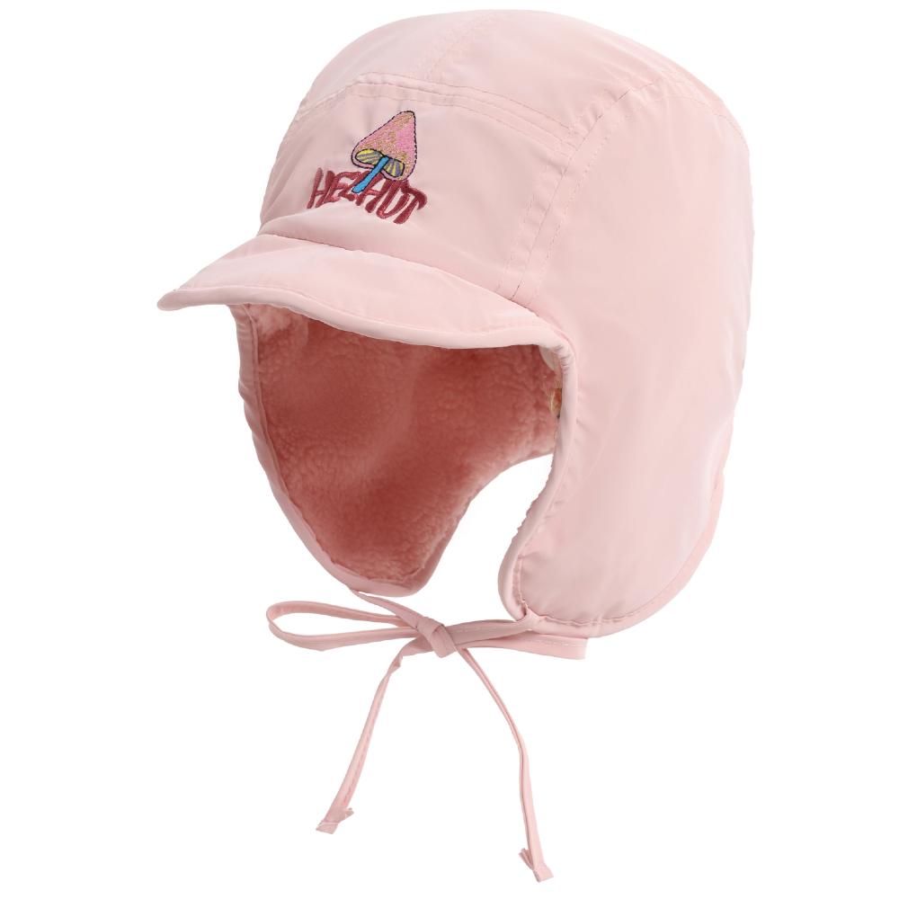 New Pilot Style Hat Fashioh Winter Cap Mushroom Embroidery Warm Bomber Hat Caps For Women Solid Color Girl Hats