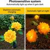 Simulation Flower Solar Path Lights LED Solar Lawn Light Ground Plug Light  Lawn Decoration