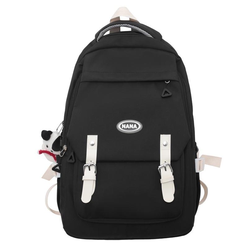 

Студенческая школьная сумка, женский рюкзак для старшеклассников младших классов средней школы, рюкзак большой вместимости чёрный