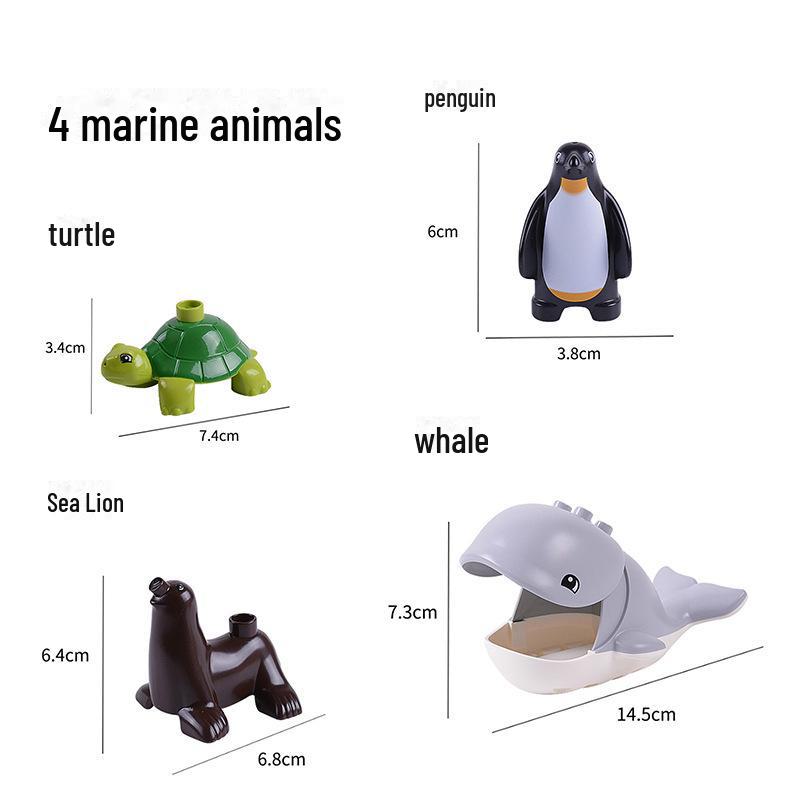 

Комплект крупных строительных блоков для животных - совместим с аксессуарами для самостоятельной сборки головоломок и игрушек для детей