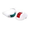 1Pair Yacht Signal Light 3W Boat Navigation Lights Marine Bow Lamps Red Green Light for Sailing DC12V‑24VWhite
