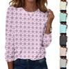 Women's Casual Long-sleeved Valentine's Day Printed Round Neck Top