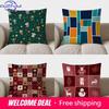Home Decor Christmas Angels & Gifts Pattern Pillow Cover Pattern Cushion Cover Suitable For Sofa Bedroom Car Pillow Cover