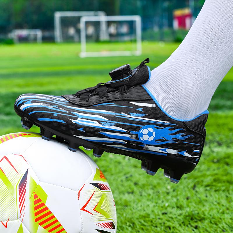 Fotbollsskor för barn med roterande spänne och dobbar Fotbollsskor för pojkar Barns fotbollsskor Konstgräs Fotbollsskor