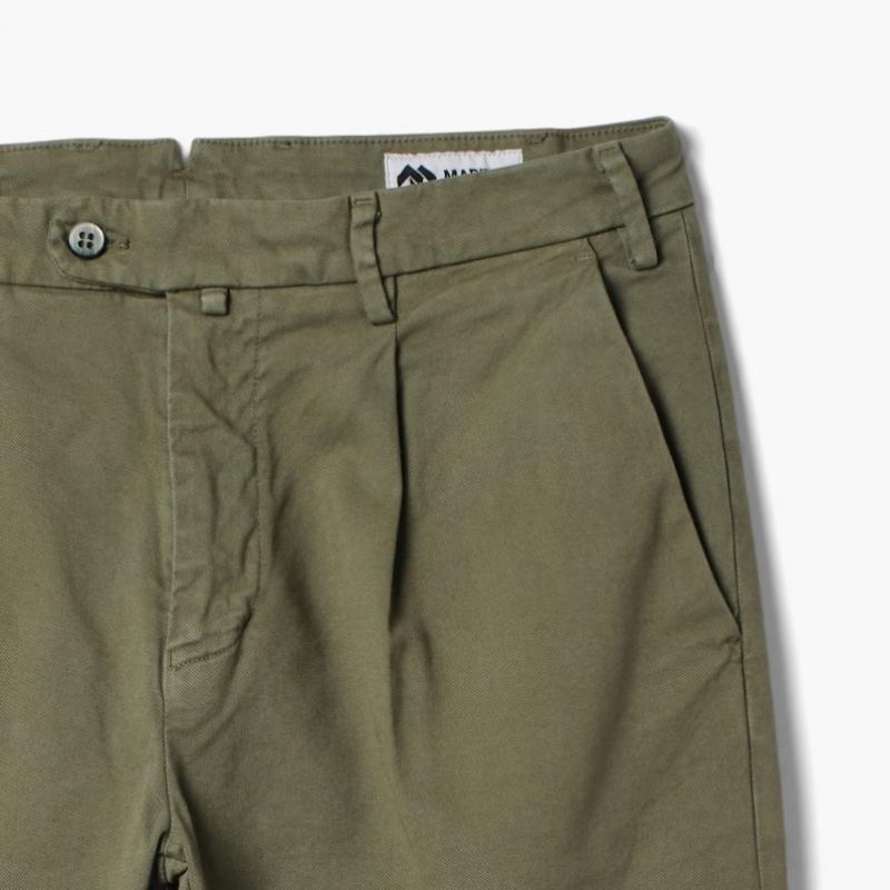 Mabitex Tricottina 1 Pleat Pants Khaki Bxe2m30000a23