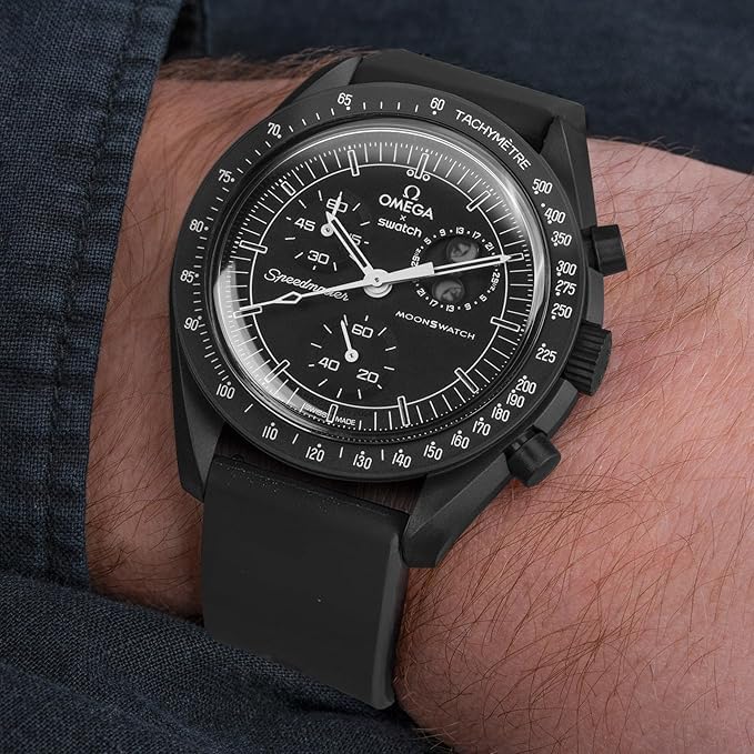 20mm Watch Band for and Easy Interchangeable Strap for and Unisex Watch Strap [Ylfcly] Omega, Swatch, Moonswatch, Speedmaster, Nato®/Silicone Omega,