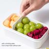 ABS Lunch Storage Container 2 Compartment Airtight Kitchen Organizer  For Office