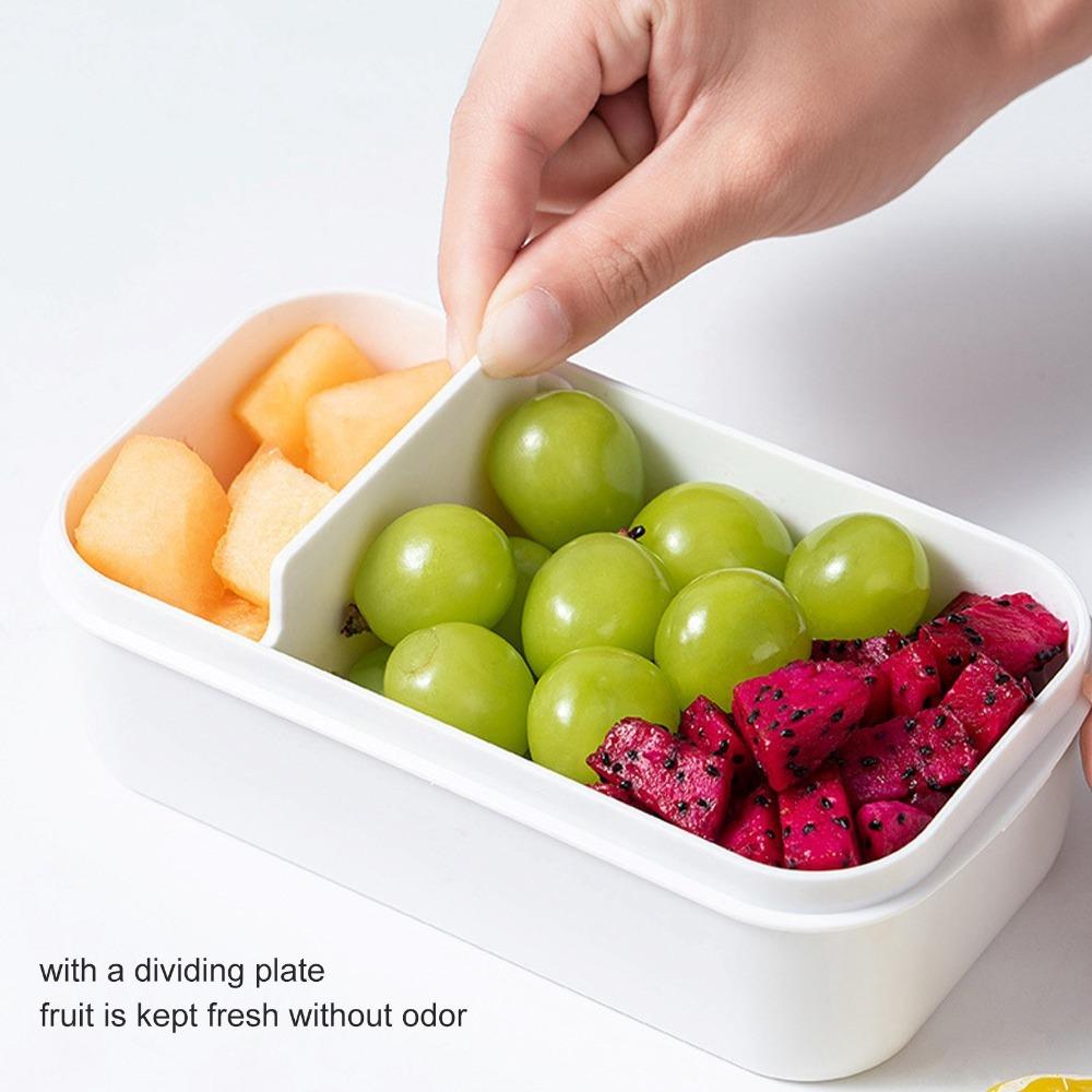 ABS Lunch Storage Container 2 Compartment Airtight Kitchen Organizer  For Office