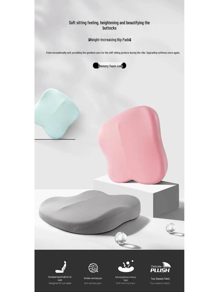 Ganzjahres-Universal-Autositzkissen mit Rückenstütze für Frauen - Kleines Fahrer-Booster-Kissen