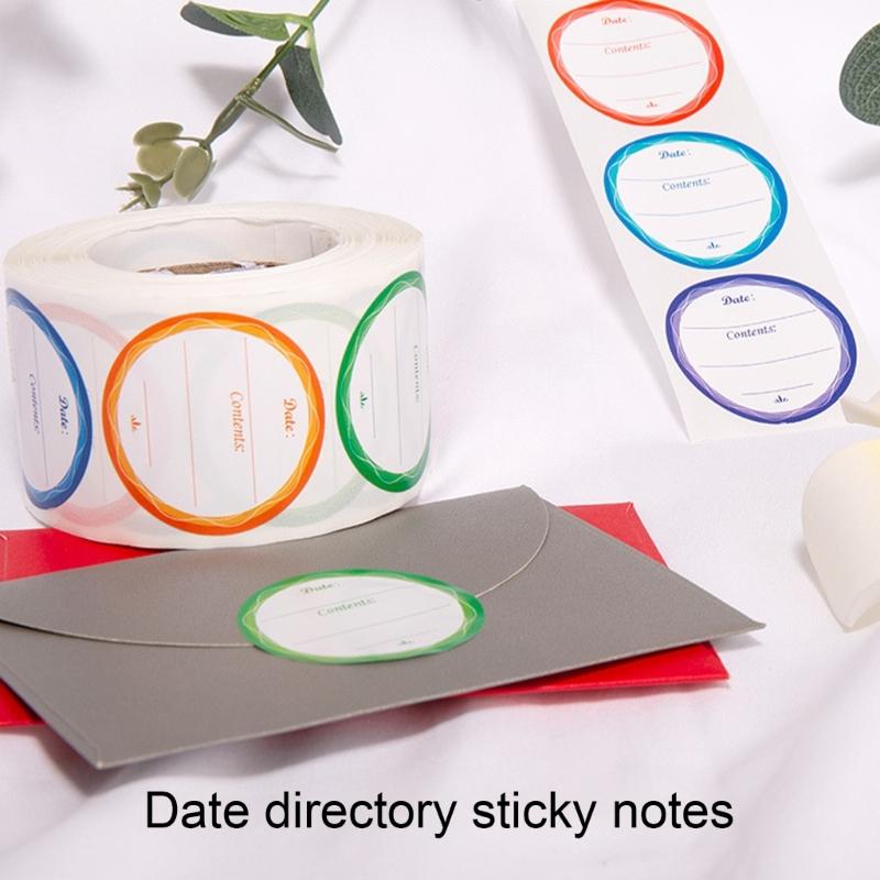 Praktische Aufkleber Gefrieretiketten Selbstklebend für Lebensmittelaufbewahrungsbehälter Packung mit 500 Stück 3,8 cm Durchmesser