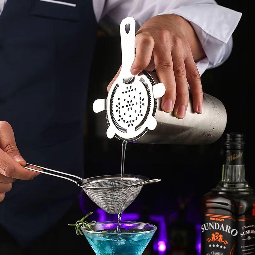 Sturdy Bar Strainer Stainless Steel Hawthorne Strainer Bartending Tool Kitchen Barware Gadgets