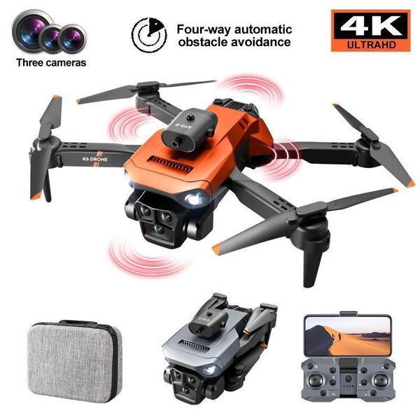 New K6 Max Drone Three Camera 4K Professional HD Four Way Obstacle Avoidance Optical Flow Positioning Hovering Aerial Drone