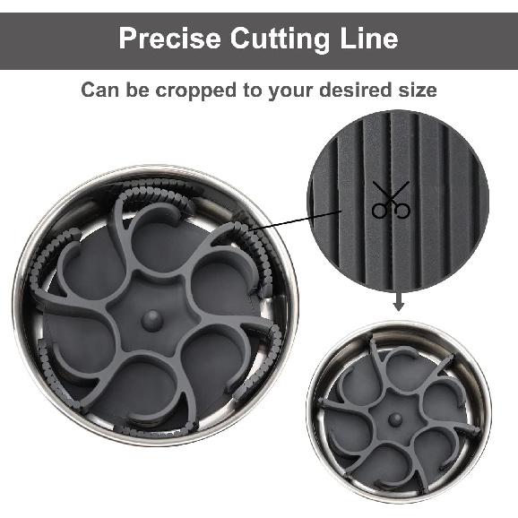 Dog Slow Feeder Bowls Silicone Spiral Pet Food Feeder Insert To Slow Down Eating for Large Medium Small Breed Dogs Perfect with Stainless Steel Glass