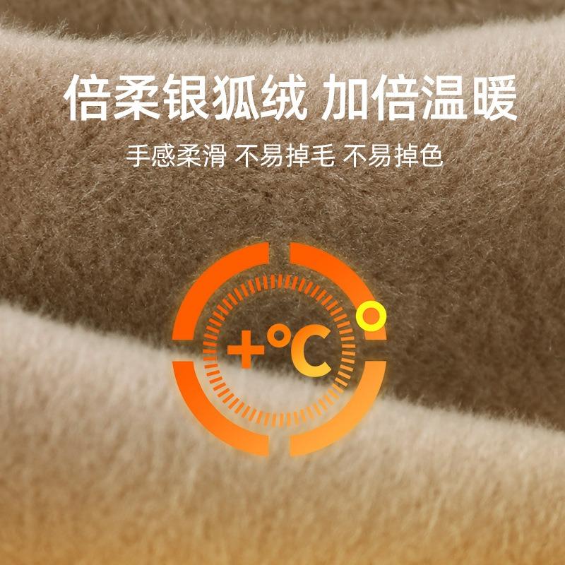 Winter scarf warm three-piece hat scarf gloves three-piece knitted velvet thickened cold-proof wool set