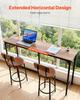 Bar Table, 1PCS 1600.2mm Kitchen Bar Table, Tall Dining Tables with Rounded Edge, Rectangular High Top Kitchen Tables for Balcony, Living Room, Light