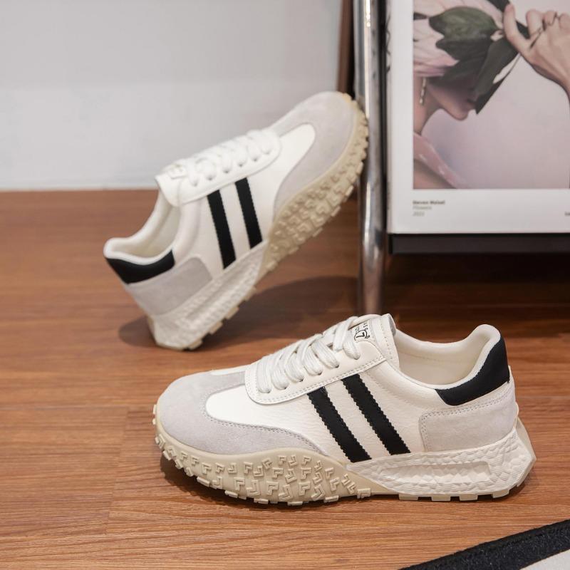 

Spring new leather women s platform versatile cloth splicing sports shoes casual shoes 40 чорний