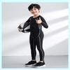 Jungen-Kompressionsstrumpfhosen-Sets, Lauftraining, Fitness, Sport, atmungsaktiv, schnell trocknend, Langarm-T-Shirt