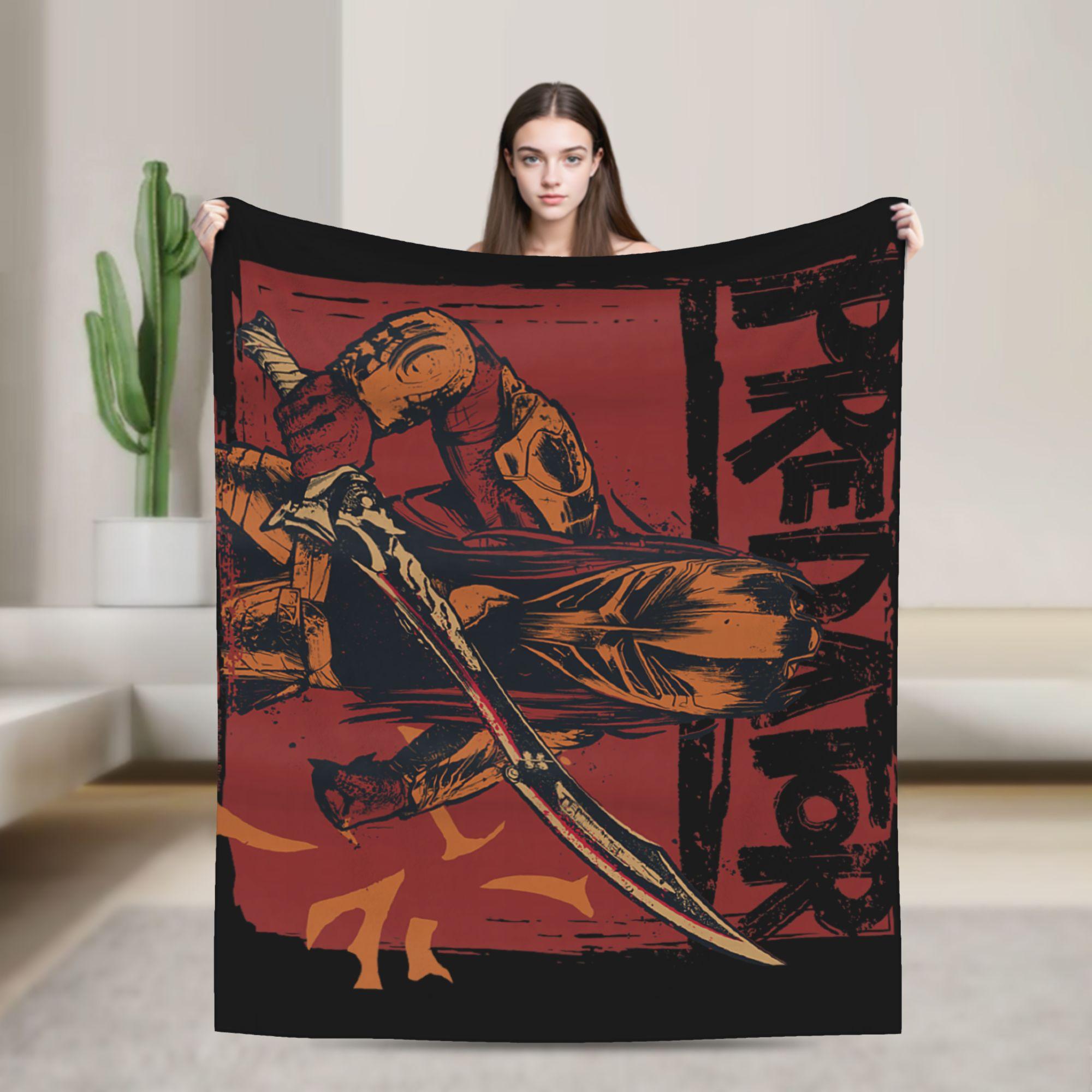 P-Predators Dek Yautja Badlands Blanket Flannel Warrior Movie Ultra-Soft Throw Blankets for Bedding Couch Quilt Portable 30x40in
