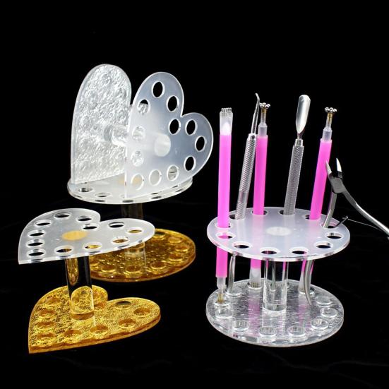 Pen Holder High Durability Bright Color Space-saving Acrylic Nail Polish Pen Stand Nail Art Pen Display