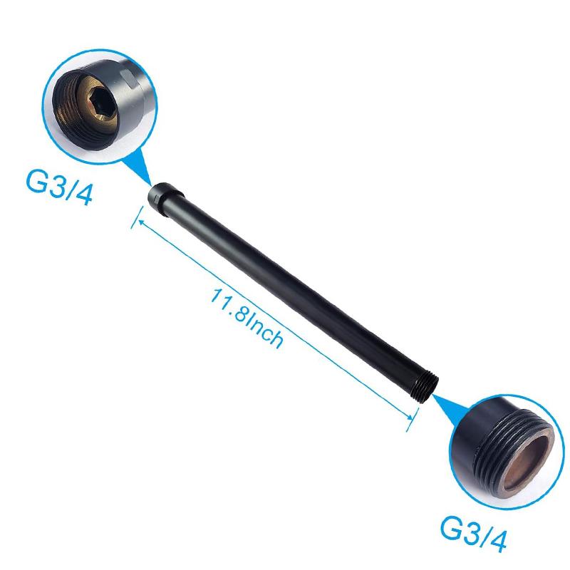 20/30/40/50cm Duschverlängerungsrohr G3/4 Rund Badezimmer Duscharm Edelstahl Rundes Duschverlängerungsrohr Verlängerungsrohr