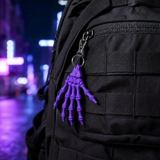 Skelet Hånd Nøglering, Leddelt Skelet Hånd Fidget Nøglering, Fleksible Gotiske Skelet Hænder Vedhæng, Halloween Spooky Gotisk Nøglering til