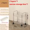 Storage Rolling Cart Clear Transparency Room Organization Multifunction Rolling Utility Cart Free Storage Box Office Living Room