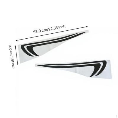 SUV Model Diurnal Running Light Decal, Waterproof Car Accessories, Sport Styling Matte Black Pair