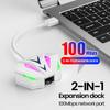 USB To 2.5G Type C Ethernet Adapter 2-in-1 USB To Network Port  For PC Laptop