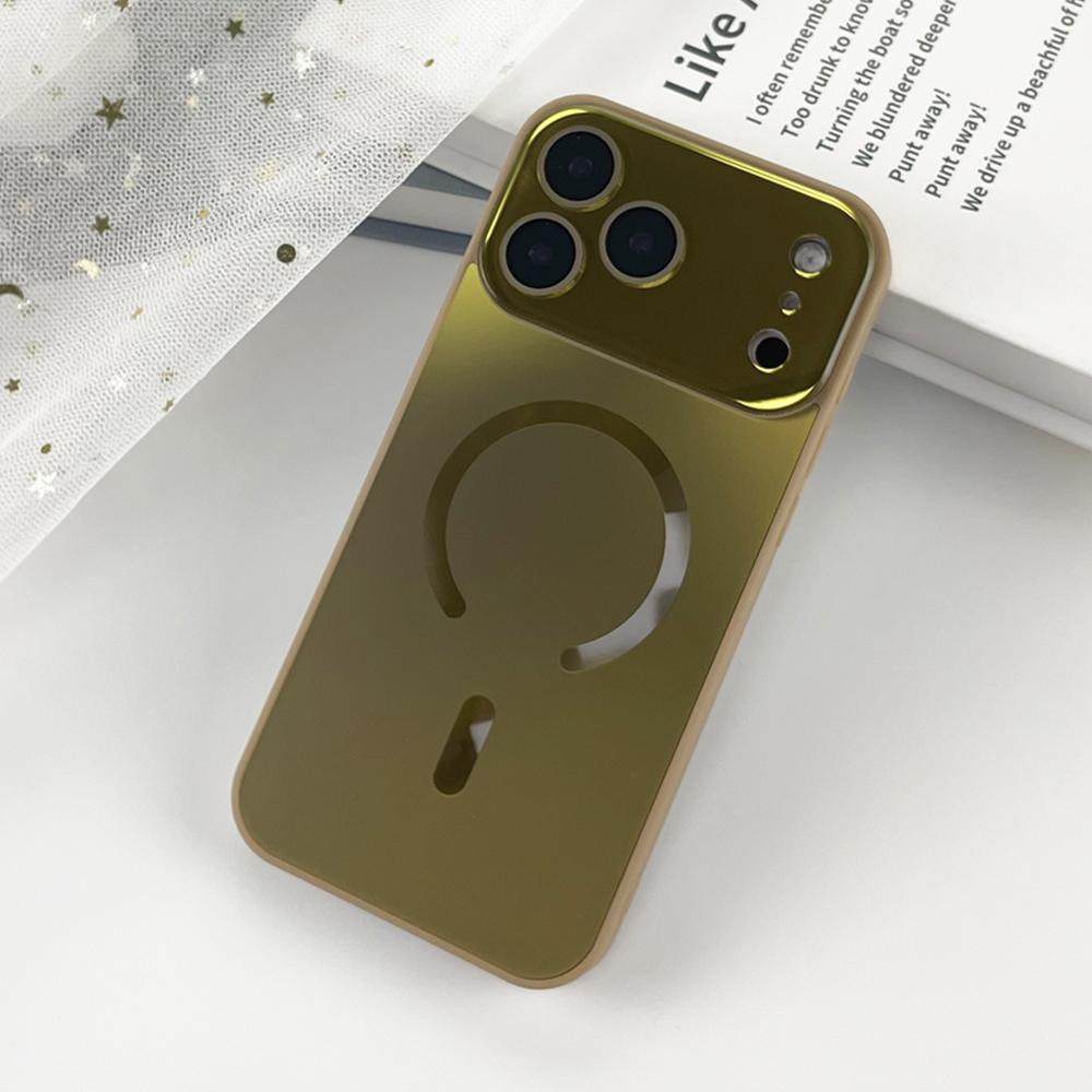 Laser Matte For Magsafe Wireless Charging Phone Case For iPhone 17 16 15 14 13 Pro Max Glass Full Lens Protection Cover