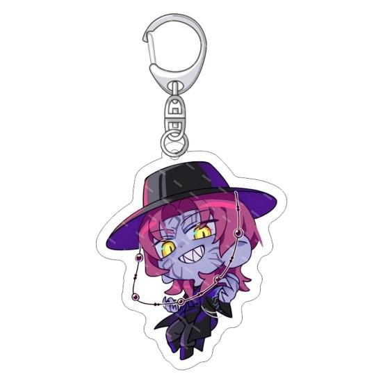 Keychain Pendant 3D Idol Group Design Portable Acrylic Keychain with Metal Lobster Clasp Waterproof Scratch-Proof Key