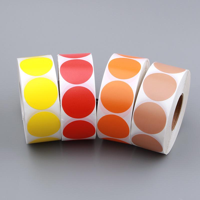 Colorful Self-Adhesive Round Dot Stickers - Writable Small Paper Labels