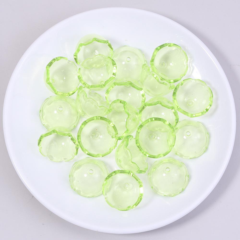 30pcs/lot Colored Jellyfish Acrylic Spacer Beads Wind Chimes Bead Caps Charms For DIY Keychain Pendant Earring Jewelry Accessory