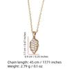 leaves Shape Pendant Necklace for Women Golden Stainless Steel Clavicle Chain Wedding Party Daily Wear Jewelry Accessories