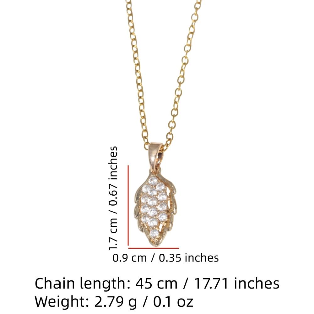 leaves Shape Pendant Necklace for Women Golden Stainless Steel Clavicle Chain Wedding Party Daily Wear Jewelry Accessories