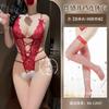 Sexy Underwear Sexy Lace Open File One-piece Small Chest Big Perspective Bed Flirting Robe Suspenders