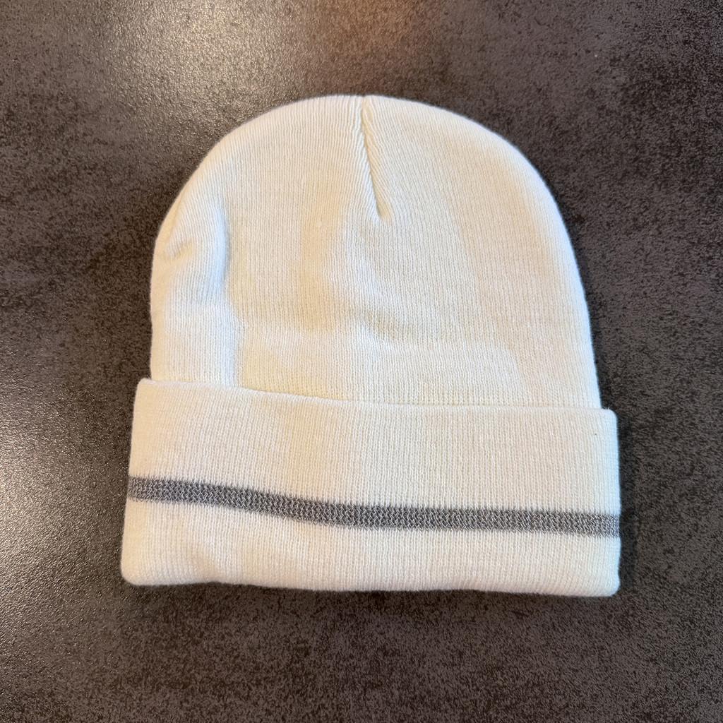 Mens Knitted Hat With Reflective Details For Winter Warmth Stylish Cold Weather Headgear