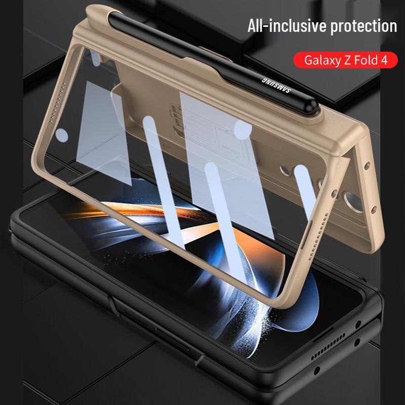 Samsung Z Fold4 Magnetic Pen Slot Case with Full Hinge Coverage and Film Protection