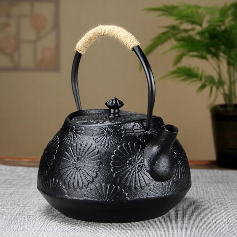 ZISIZ Sunflower Cast Iron Tea Kettle
