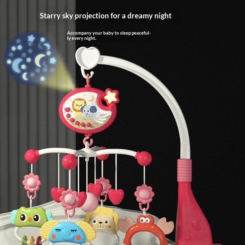1 Set Light Sleep Toy Hanging Music Bed Bell Rotating Newborn Remote Control Crib Toys Multifunctional Baby Soothing Props