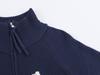 2026 Spring Women's Stand Collar Jacquard Little Dog Half-Zip Jacket - British Style