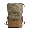 Unisex Retro Backpack: Oil Wax Canvas for Travel, Outdoor Sports, Mountaineering, and Laptop Use