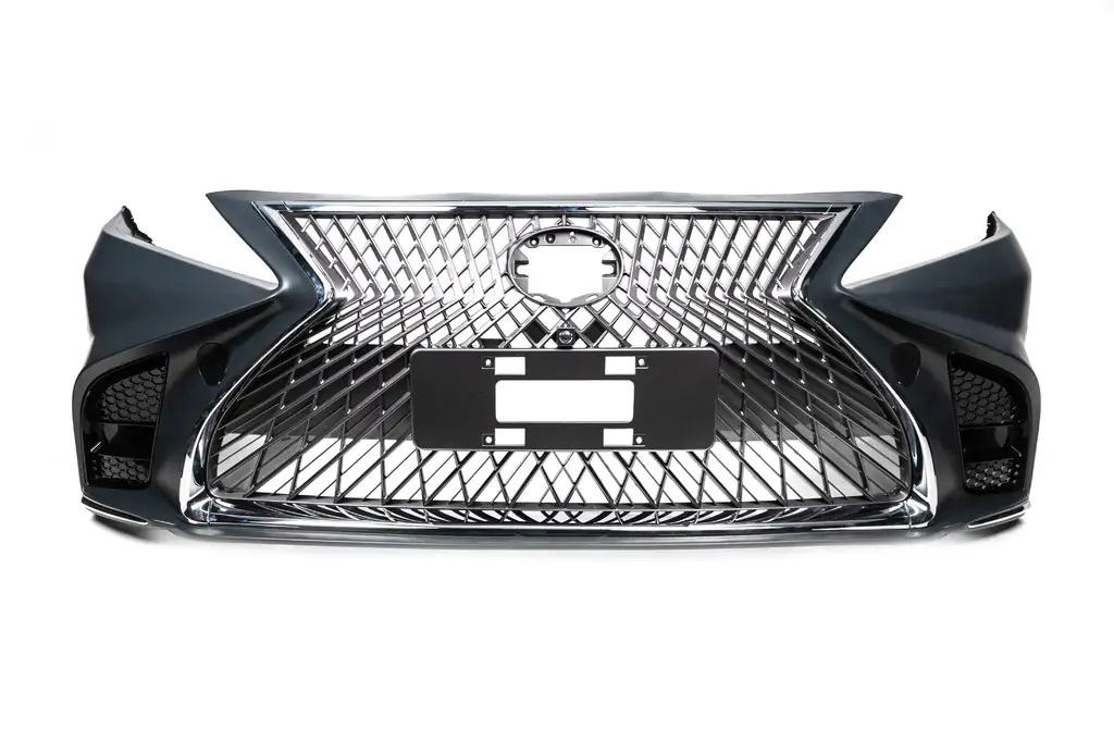 

Передний бампер Lexus LS style в собранном виде для Toyota Camry 2018-2023 гг