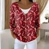 Women's Fashion Long Sleeve Christmas Snowman Snowflake Print Jacket Cardigan