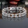 Unisex Bracelet Motorcycle Chain Design Stainless Steel Punk Hip-Hop Style Luster Smooth Wrist Bangle for Various Occasions