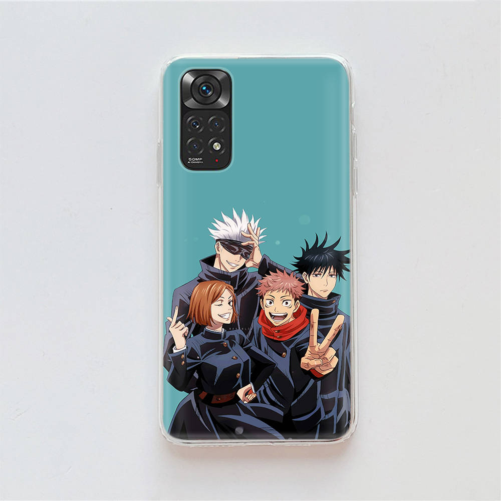DT22 Jujutsu Kaisen Case for Samsung A04 A14 A23 A34 A54 M23 M33 M52 M53 Realme 10 9 C30S C35 C55 VIVO Y02S Y21 Y33S Y51 X80 Pro Clear Cover