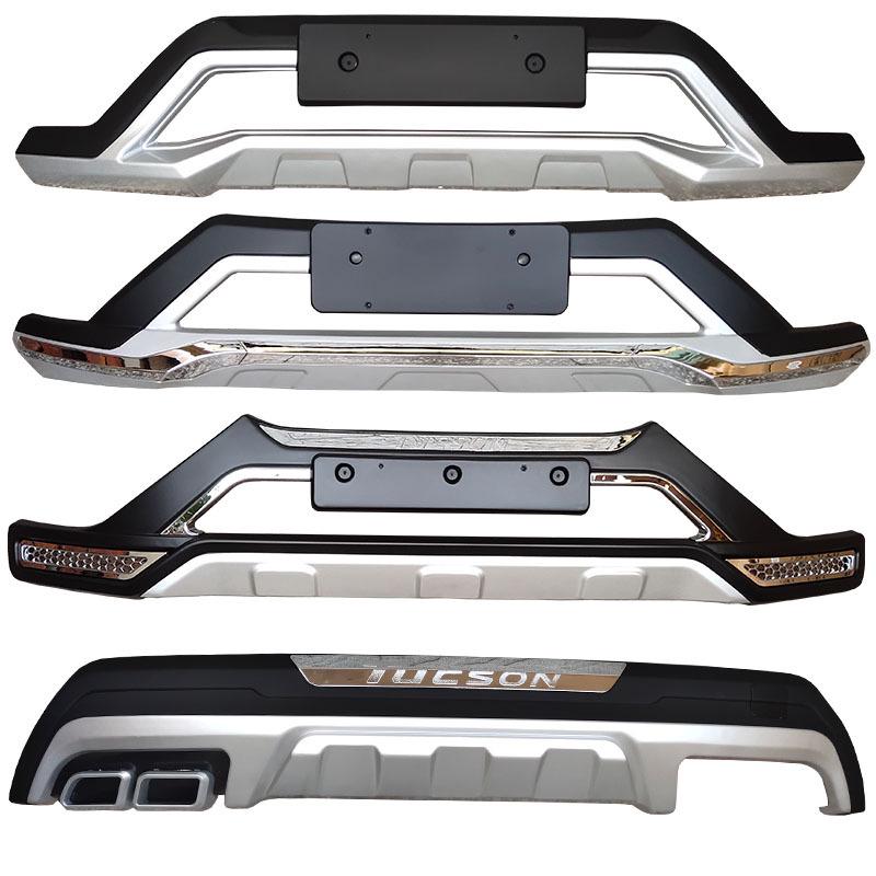 Fits 2015-2018 Hyundai Tucson: Front/rear Bumper Guards, 2018 Model Decorative Bumpers.