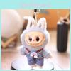 Cute Cartoon Rabbit With Overalls Plush Toy Pendant Keychain For Kids