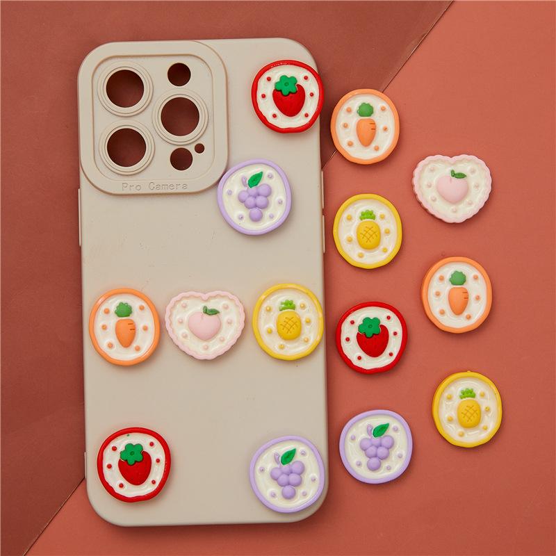 5Pcs Fruit Cartoon Resin Flatback Diy Phone Case Charms Resin Accessoreis Diy Jewelry Craft Decoration Accessories