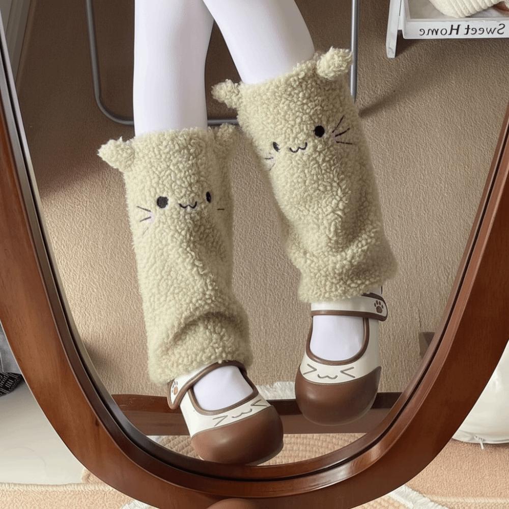 

Kawaii Cartoon Animal Leg Warmers Multicolor Calf Mid Socks Hairy Warmer Cosplay Accessorie Sleeping 35-39