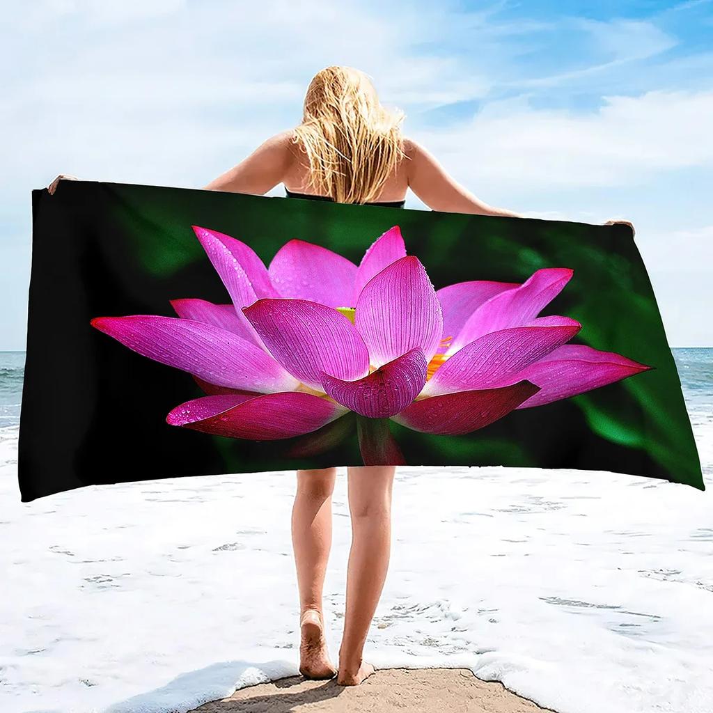Oversize Beach Towel Clearance Towels,Water Lily Cool Travel Pool Towel, Quick Dry Sand Free Beach Towels Ideal Gift for Women